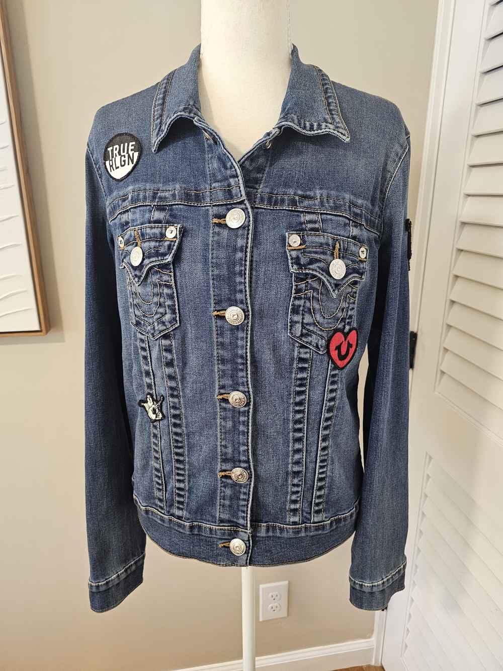True Religion Jesse Patch Trucker Jacket